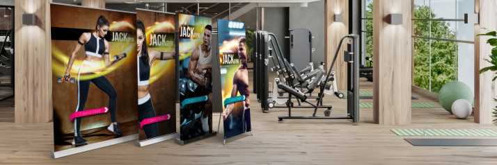 Print inexpensively Roll Up & Display systems