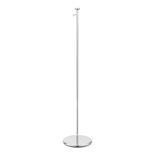 Table flag stand, chromed, height 40 cm
