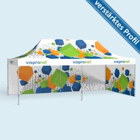 Pop-up Tent Premium 2 walls with print, 3 x 6 m, 