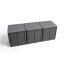 Flatcube - foldable seating cube made of recycled PP material