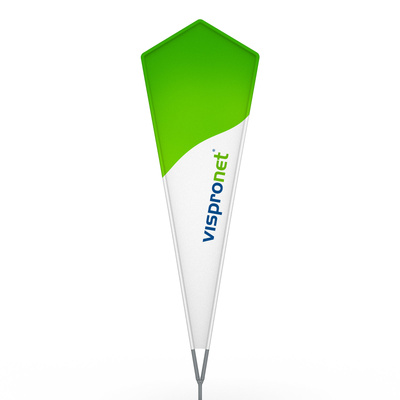 Beachflag Crystal GREEN Plus with print