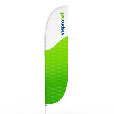 Beachflag convex edge printed on GREEN Plus