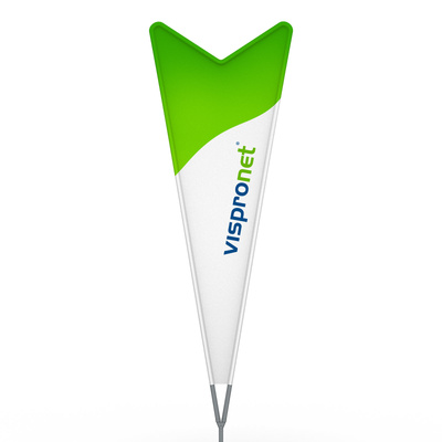 Beachflag Dart GREEN Plus with print