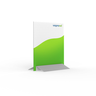 Clamp stand with printed rigid foam board
