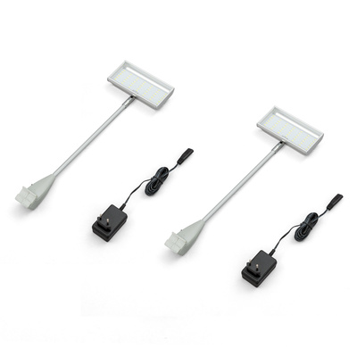 LED spotlight silver grey, set of 2